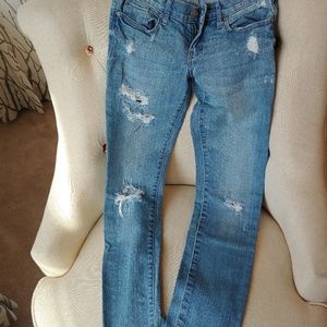 A & F distressed skinny jean